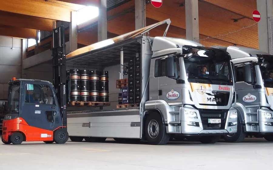 Moderne logistik bei Zwettl inkl. Live GPS Ortung.