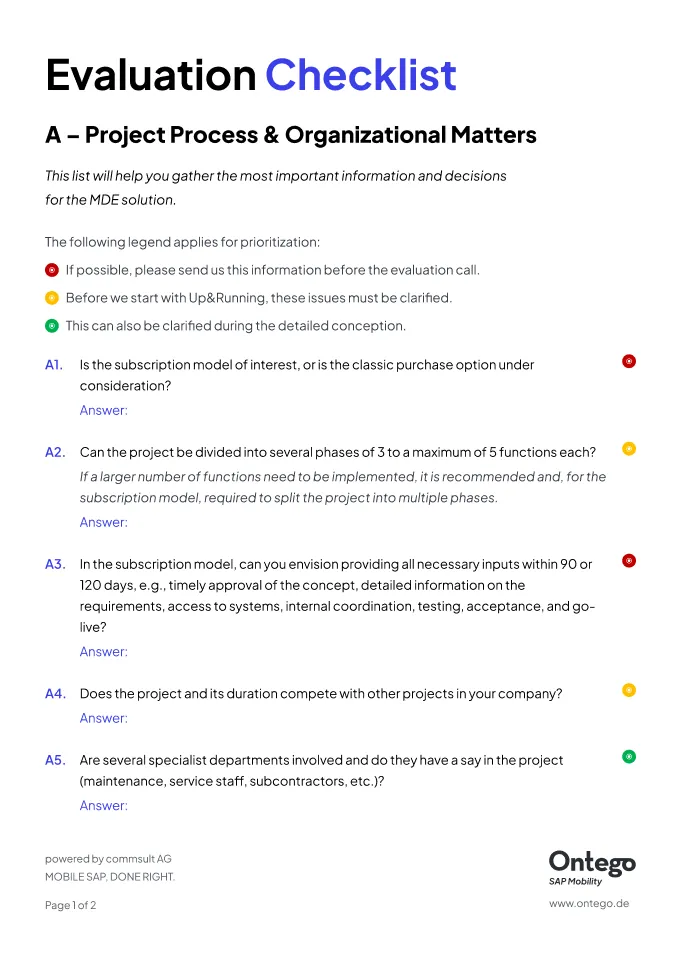 Evaluation Checklists