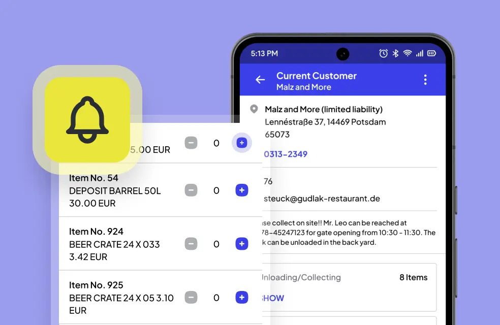 card cover Beverage logistics made even more digital – automated delivery notifications & more