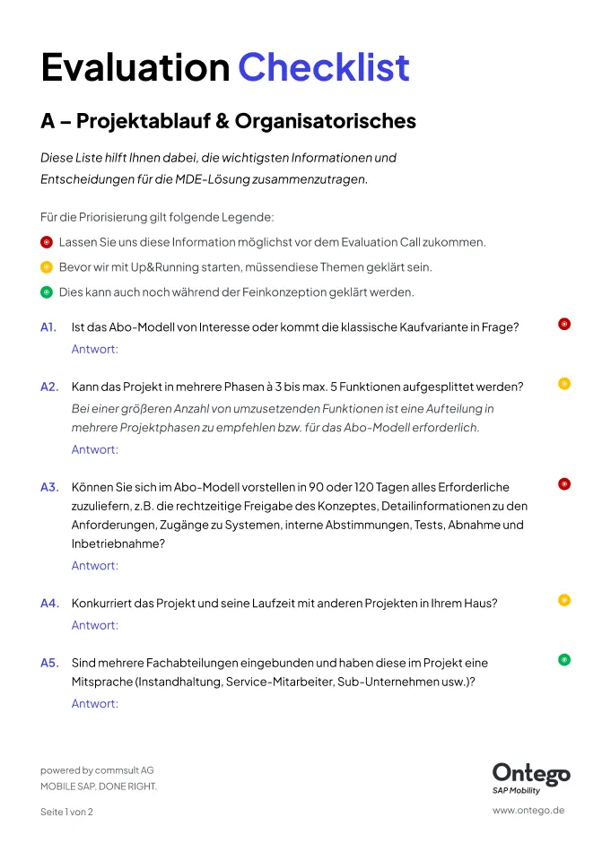 Evaluation Checklists